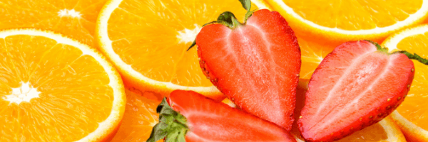 naranja fresas ácido fólico